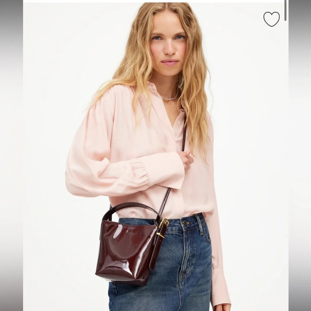 Madewell Patent Leather Women's micro bag NWT BLK - Picture 2 of 4